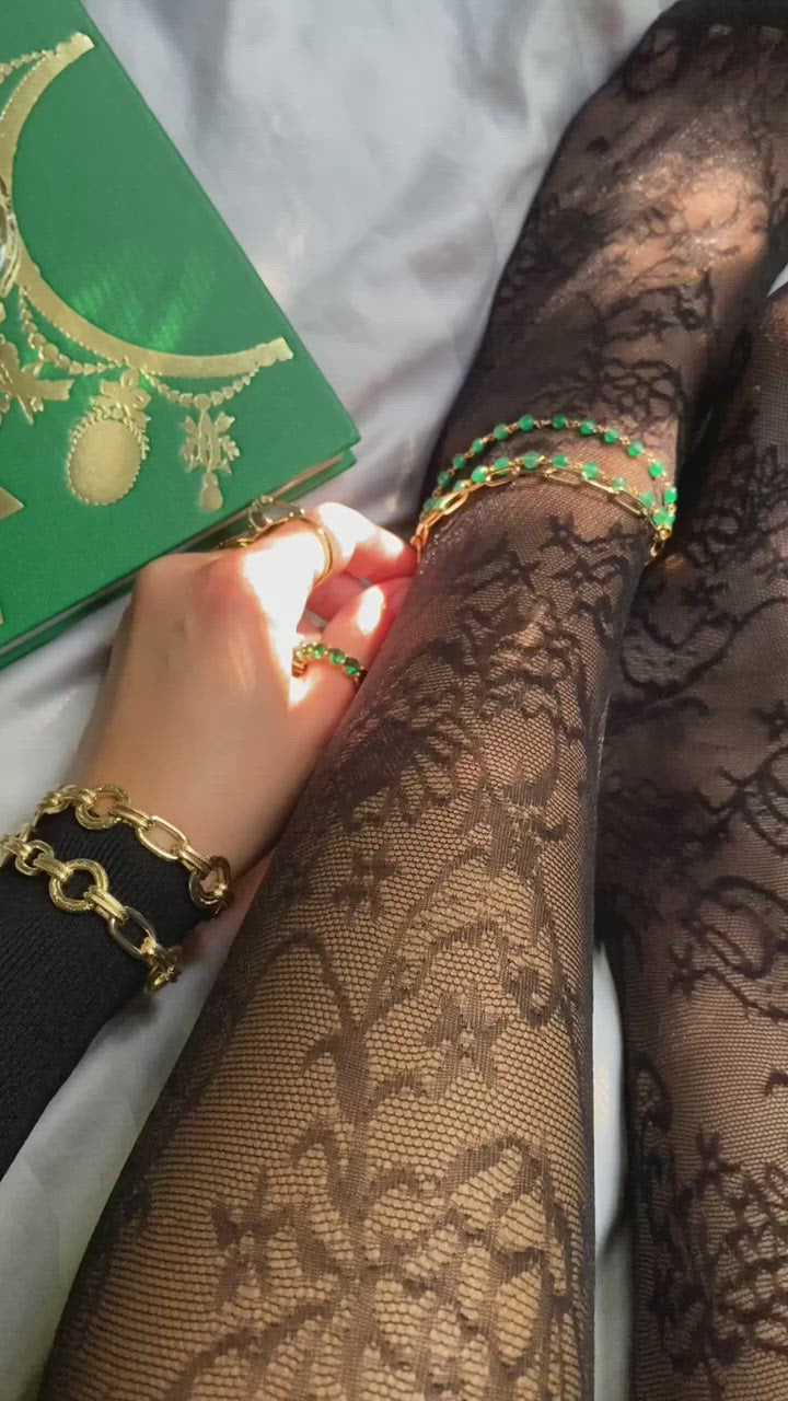 CASCADE ANKLET- GREEN ONYX