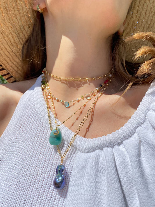 PIXIE NECKLACE- CHRYSOCOLLA