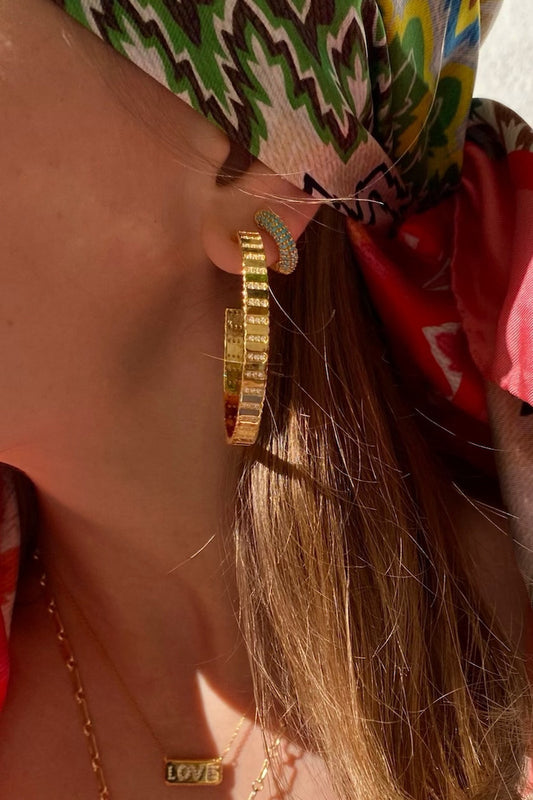 FLASH HOOPS- 14K GOLD VERMEIL