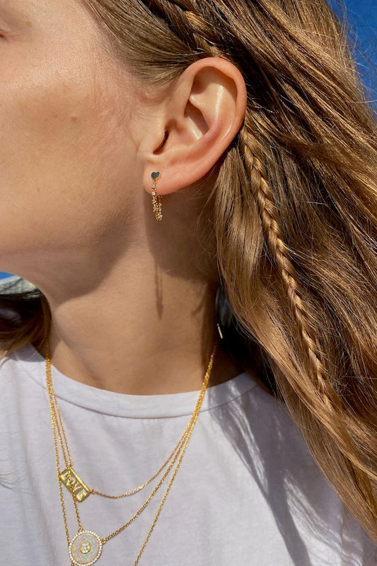 HEART THROB EAR CHAINS