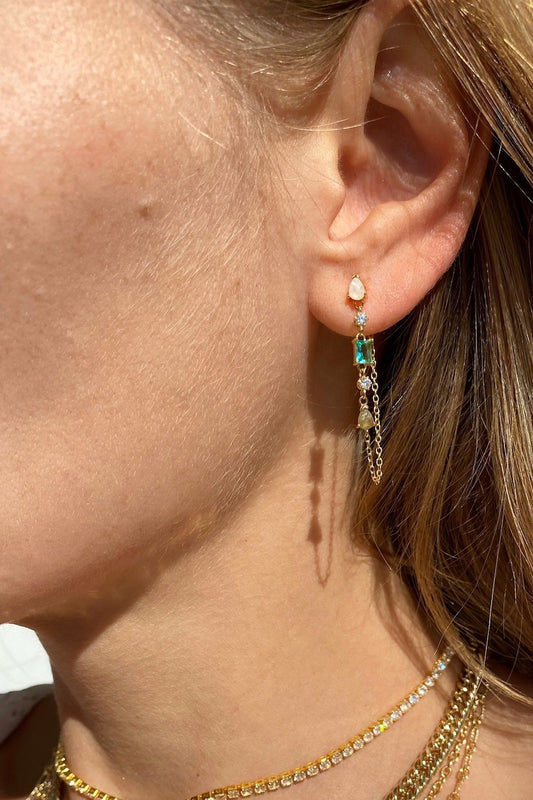 DROPLET EARRINGS- PARAIBA