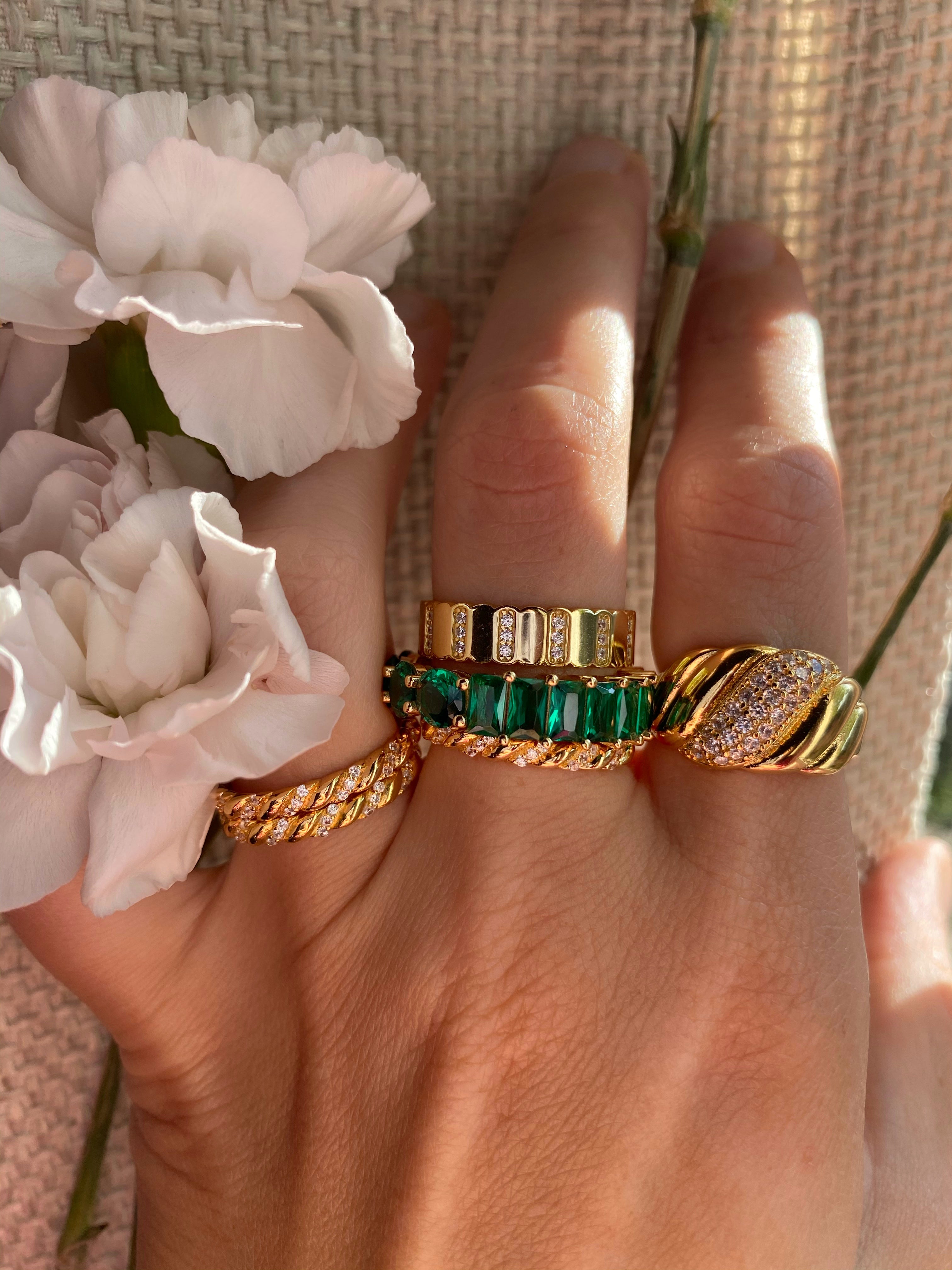 FLASH RING- 14K GOLD VERMEIL