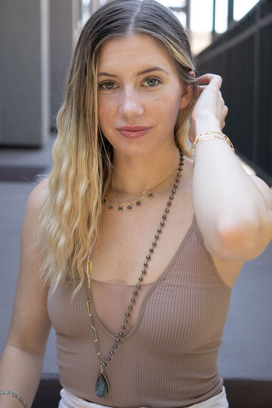 MONROE NECKLACE- LABRADORITE