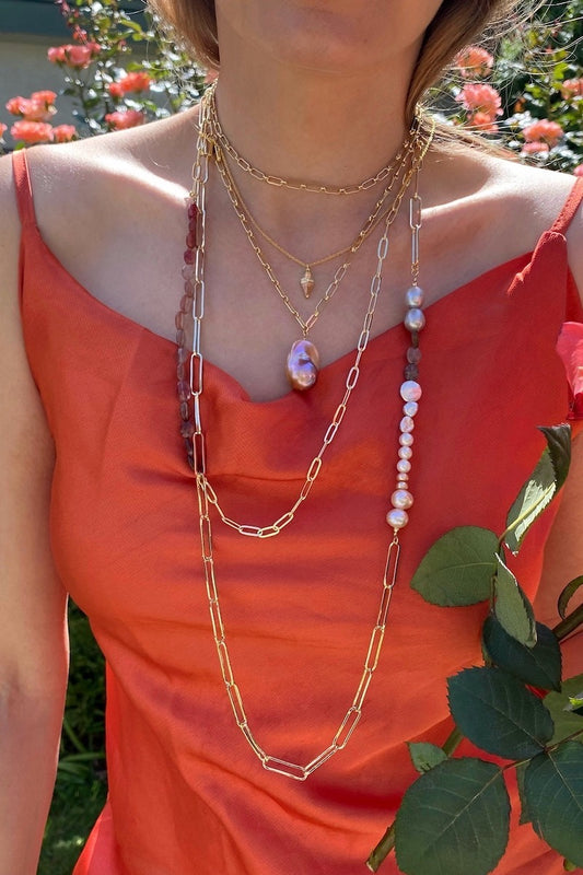 GOOD TIME GIRL LARIAT-BLUSH