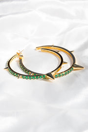 SPIKED HOOPS- EMERALD