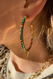 SPIKED HOOPS- EMERALD