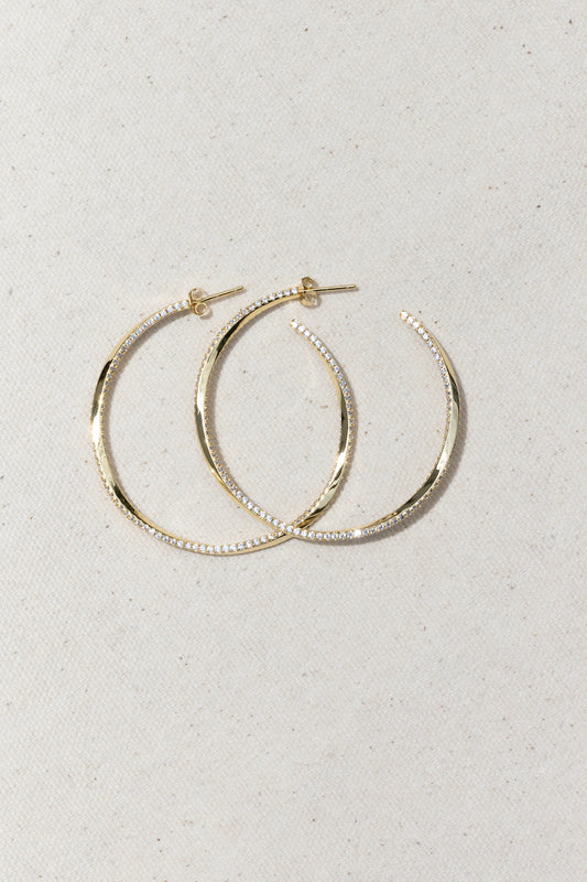 TWISTED HOOPS- 14K GOLD VERMEIL
