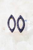gray crystal marquis earrings