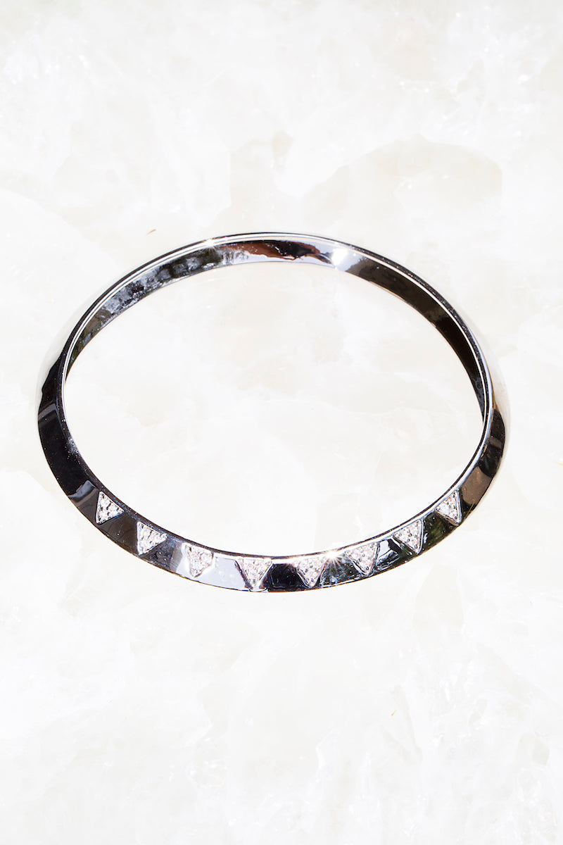sterling silver triangle bangle 
