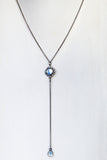 Black Y lapis lazuli necklace 