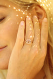 Rose gold raw diamond ring