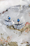 blue moonstone sterling silver stud earrings