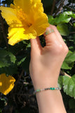 Green ombre bracelet ID ring