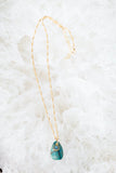 Turquoise labradorite gemstone necklace 