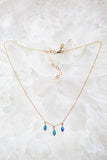 blue opal tiny necklace 