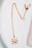 shining star rose gold necklace 