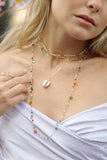 layered rainbow gemstone jewelry