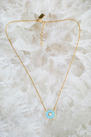 SIGNAL NECKLACE- TEAL OPAL