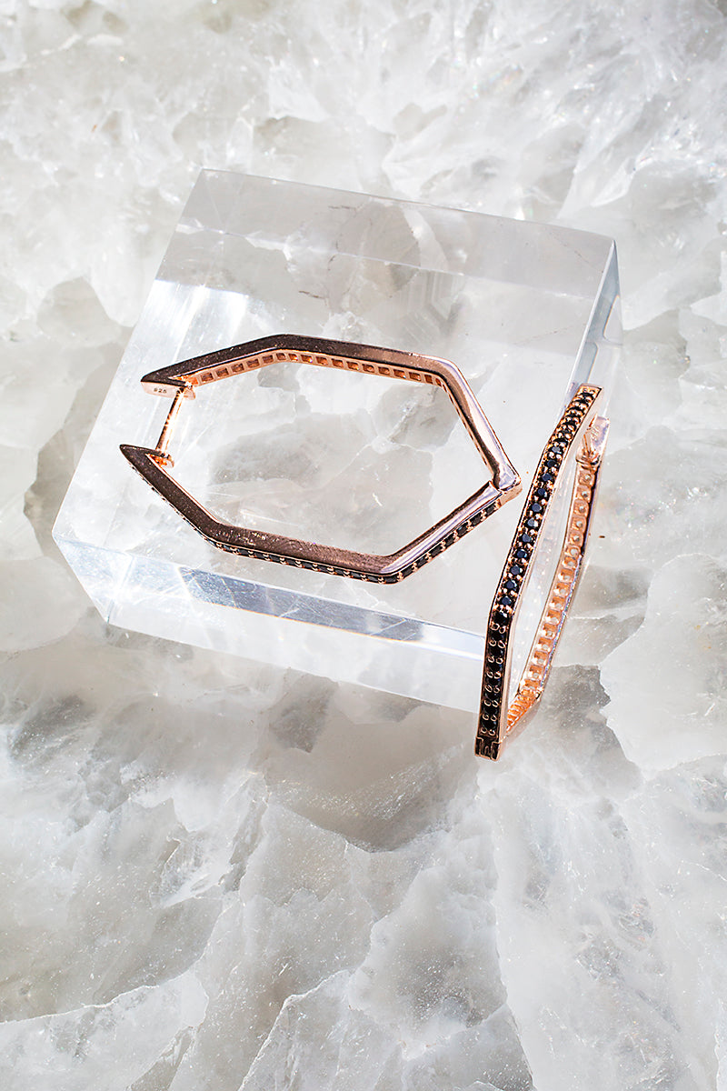 covertible rose gold hoop
